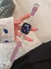 Correa de Cuero Irregular Incrustada con Diamantes Adecuada para Apple Watch iWatch Generación 11 10/9876Ultra/Se