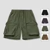 Shorts Cargo de Verano Finos para Hombre Estilo Americano Marca de Moda Bolsillo Grande de Longitud Media Juvenil Fresco para Exteriores Holgados de Cinco Puntos Modernos