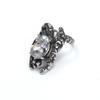 Nuevo Anillo de Acero de Titanio Hueco con Diamantes de Escorpión de Personalidad Creativa Retro Europeo y Americano Anillo de Acero de Titanio Punk de Moda para Hombre