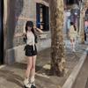 2025 Chaleco de Punto Elegante con Cuello en V para Mujer Verano Diseño de Nicho Ropa Exterior Ajustada Hermoso Top