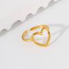 AliExpress Anel Coringa de Personalidade Simples de Coração de Amor de Ouro 18K