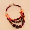 Collar de Múltiples Capas con Cuentas Acrílicas de Estilo Vacacional Transfronterizo Europeo y Americano con Diseño Único, Moderno Accesorio de Cadena para Clavícula