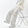 Pantalones de paracaidista plisados para hombre, nuevos pantalones casuales rectos holgados Otoño 2026, pantalones de trabajo juveniles de estilo americano de moda