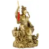 Latón Nueve Cielos Diosa Xuanmu Adorno de Cobre Emperatriz de los Nueve Cielos Diosa Xuanmu de los Nueve Cielos Reina Celestial Diosa Guerrera Femenina Decoración para el Hogar Sala de Estar