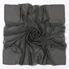 Chiffon 110 x 110cm Quadrado Grande Transfronteiriço Cor Sólida Pérola Chiffon Lenço Lenço Quadrado Malaio Cobertura de Cabeça