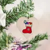 Venda Quente DIY Lascas de Madeira em Branco Dia dos Namorados Natal Decoração Criativa Coração Pingente em Forma de Coração Pintado à Mão Madeira Arte em Madeira