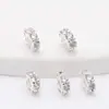 Pacote de cor ouro 14K micro cravejado com zircônia engrenagem furo grande anel espaçador para furar acessórios de joia DIY pulseira material para contas