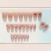 Corazón de Azúcar Ciruela Uñas Portátiles Parche para Uñas Lindo Parche Nuevo para Uñas Parche de Arte de Uñas Nuevo Uña Corta Uña Postiza Parche de Arte de Uñas para Primavera y Verano Producto Terminado