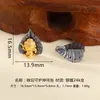 Plata 925 Chapada en Oro Patrón de Meteorito Amarillo Cuenta de la Fortuna Ovni Cuentas Sueltas para Hacer Joyería Accesorios DIY