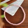 Pó de Toranja 8mm Cristal Rosa Colar de Cristal Colar Feminino Estilo Ins Retro Presente
