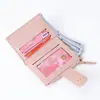 Celebridad de Internet Cartera Corta para Mujer Moda Europea y Americana Bordada Rombo Pequeña Cartera Hebilla de Cremallera Compartimento para Múltiples Tarjetas Billetera para Monedas Tendencia
