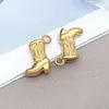 Aço Inoxidável Esmalte Gotejamento de Óleo Dupla Face Bota de Cowboy Ocidental Cabeça de Cavalo Cacto Pingente DIY Acessórios de Joias Feitos à Mão
