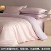 Estilo Nórdico 100S Algodón de Fibra Larga Juego de Ropa de Cama 100% Algodón de Cuatro Piezas 2026 Nuevo Juego de Sábanas de Algodón Puro Funda de Edredón Grado A para Mamá y Bebé