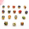 Cuentas Sueltas de Agujero Grande Conservadoras de Color Goteo de Aceite de Oro Antiguo Cuentas de Transferencia DIY Pulsera Collar Cuentas Espaciadoras Colgante Accesorios de Joyería Oro Arena