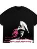 Hip hop callejero americano y2g artesanía compuesta suéter holgado retro para hombre y mujer camiseta de algodón igual