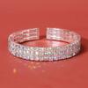 Pulsera de Mujer con Diamantes Completos de Moda Pulsera Joyería Europea y Americana Nueva Pulsera Abierta Suministro de Yiwu Fábrica Mayorista Transfronteriza