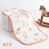 Toalla infantil de algodón de bambú, toalla infantil de gasa de seis capas, toalla facial para bebé personalizada por el fabricante, babero, toalla de regalo