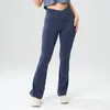 Pantalones de Yoga Deportivos Elásticos Acampanados Color Sólido Cruzados en la Cintura Transpirables Ligeramente Acampanados para Mujer Verano 2025 Amazon
