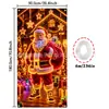 Tela colgante fluorescente de Navidad Papá Noel renos muñeco de nieve cachorro bandera de tela neón decoración de fiesta navideña transfronterizo