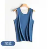 Chaleco Térmico Sin Costuras para Hombre de Otoño e Invierno con Capa Base de Color Puro Cepillada por Ambos Lados, Chaleco de Capa Base de Ropa Interior Térmica Talla Grande