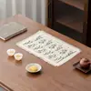 Esterilla de Té Zen Estilo Chino, Esterilla Pequeña de Satén para Té, Esterilla Impermeable de Gama Alta para el Hogar, Esterilla de Secado de Doble Cara para Preparación de Té, Esterilla de Mantel