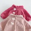 Abrigo de Peluche de Dibujos Animados para Niñas 2026 Invierno Bebé Niña Polar Espesado con Capucha de Gato zdw6721