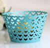 Exportación transfronteriza Amazon horneado decoración navideña borde hueco pastel vaso de papel rojo brillante amor papel soporte encaje