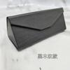 Estojo Triângulo Dobrável para Óculos com Textura de Madeira em Estoque Óculos de Sol Masculino Portátil Dobrável Estojo para Óculos com Textura de Madeira Caixa de Papelão Personalizada