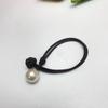 Accesorios para el cabello de estilo coreano, cuerda para el cabello fresca, banda para el cabello anudada de doble capa con perla grande, banda de goma con personalidad, accesorios para el cabello que combinan con todo, al por mayor
