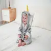 Bata de algodón para niños de 40, forma de animal, con capucha para bebé, absorbente, ponible, toalla, ropa de casa para bebé, fábrica, venta al por mayor