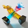 Ventas Directas de Fábrica Producción de Trofeos de Vidrio Personalizados Grabado Gratuito Trofeo de Cristal Regalo Souvenir Trofeo de Premio Ahora
