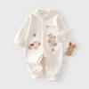 Macacões de Bebê, Roupas de Bebê de Algodão Puro para Primavera e Outono, Roupas de Bebê Recém-nascido, Pijamas Infantis Sem Costura, Roupas para Passeio