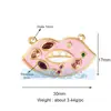 L37 Accesorios para Joyería DIY Conector de Collar Ojo del Diablo Chapado en Oro de Cobre Puro Microincrustado Amor