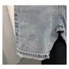 Shorts de Mezclilla Lavada Vintage Estilo Urbano para Hombres y Mujeres, Pantalones de Cinco Puntos Rectos por Encima de la Rodilla, Corte Holgado, Tendencia de Verano
