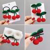 Horquilla de cereza de celebridad de Internet, flequillo de verano lateral, cabello roto, clip lateral, linda banda de pelo de pico de pato japonesa, pinza para el cabello, tocado