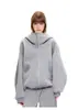 Sudadera con capucha y cremallera de peso pesado para hombre y mujer, cárdigan, chaqueta, tops casuales a rayas retro para pareja, para otoño e invierno