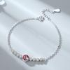 Nuevo Pulsera Corazón del Mar Moda Femenina Versátil Pulsera de Cristal Swarovski Joyería para Novia Estudiante Regalo para Amante