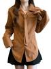 Maillard Design Corbata Camisa de Mujer Primavera y Otoño Nueva Ajustada Camisa Polo Top