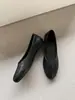 Sapatos Femininos Vintage de Couro Genuíno, Sapatos Baixos Planos Estilo Francês, Sapatos Femininos Outono 2026 Cor Nova Lavada de Baixo Cano