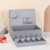 Caixa de Presente Personalizada com Tampa Flip em Veludo Estampado, Caixa de Presente de Joias de Alta Qualidade com Camada Dupla, Caixa de Embalagem para Cosméticos e Produtos de Skincare