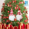 Decoração Personalizada de Desenho Animado de Natal Boneca Sem Rosto de Tricô Pingente Boneca Pingente de Lã Pingente de Árvore de Natal Presente
