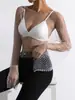 AYJ Suministro Transfronterizo 2026 AliExpress INS Amazon Verano Malla Pedrería Camiseta Top para Mujer Y112