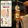 Linterna del Festival de Mediados de Otoño Tejido de Bambú Linterna Conejo de Jade Volador Kit de Manualidades DIY para Niños Linterna de Conejo Portátil Estilo Antiguo