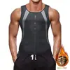 Colete Neoprene Masculino Manga Curta Modelador Top Sauna Material de Mergulho Justo Colete Esportivo Modelador