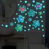 Xinuo YG-B121 Calcomanía de Pared de Burbujas de Tortuga Marina Luminosa de Colores Autoadhesiva Removible Decoración de Pared de Baño