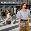 Mini Bolso Cruzado Vegano de Corcho para Mujer, Cartera Pequeña de Moda para Viaje Impermeable con Cierre Magnético, Bolso de Hombro Cartera Boho de Tela de Corteza de Árbol