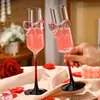 Novos taças criativas de alta qualidade em vidro sem chumbo, estilo ins, para casamentos e festas, com design de laço, taças de champanhe e taças de vinho a granel