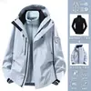 Chaqueta tipo concha de sistema de montaña tres en uno para hombres y mujeres, otoño e invierno, forro polar, cálida, repelente al agua, cortavientos, transpirable, ropa para montañismo y senderismo al aire libre