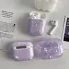 Funda con Patrón de Concha para Auriculares AirPods Pro3 Funda para Auriculares Apple 4ª Generación Funda Protectora para Auriculares Inalámbricos Arena Movediza Luminosa