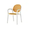 Silla de Comedor para Cafetería Estilo Nórdico, Diseño Simple, Adecuada para Oficinas de Ventas, Mesas de Reuniones, Hoteles y Uso Doméstico, Silla de Plástico Apilable con Respaldo